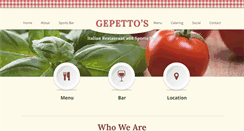 Desktop Screenshot of gepettos4food.com